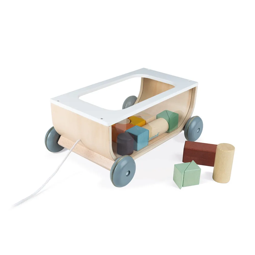 Janod Formes & Couleurs|Cubes & Pyramides*Chariot de Cubes Sweet Cocoon (bois)