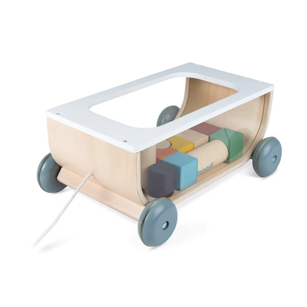 Janod Formes & Couleurs|Cubes & Pyramides*Chariot de Cubes Sweet Cocoon (bois)