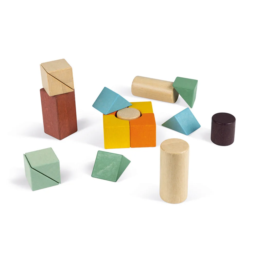 Janod Formes & Couleurs|Cubes & Pyramides*Chariot de Cubes Sweet Cocoon (bois)
