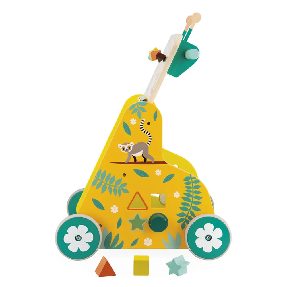Janod Formes & Couleurs|Manipulation & Encastrement*Chariot de Marche Multi-Activités Tropik