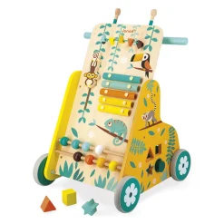 Janod Formes & Couleurs|Manipulation & Encastrement*Chariot de Marche Multi-Activités Tropik