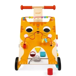 Janod Bouliers, Loopings & Panneaux D'Activités|Manipulation & Encastrement*Chariot Multi-Activités Chat (bois)
