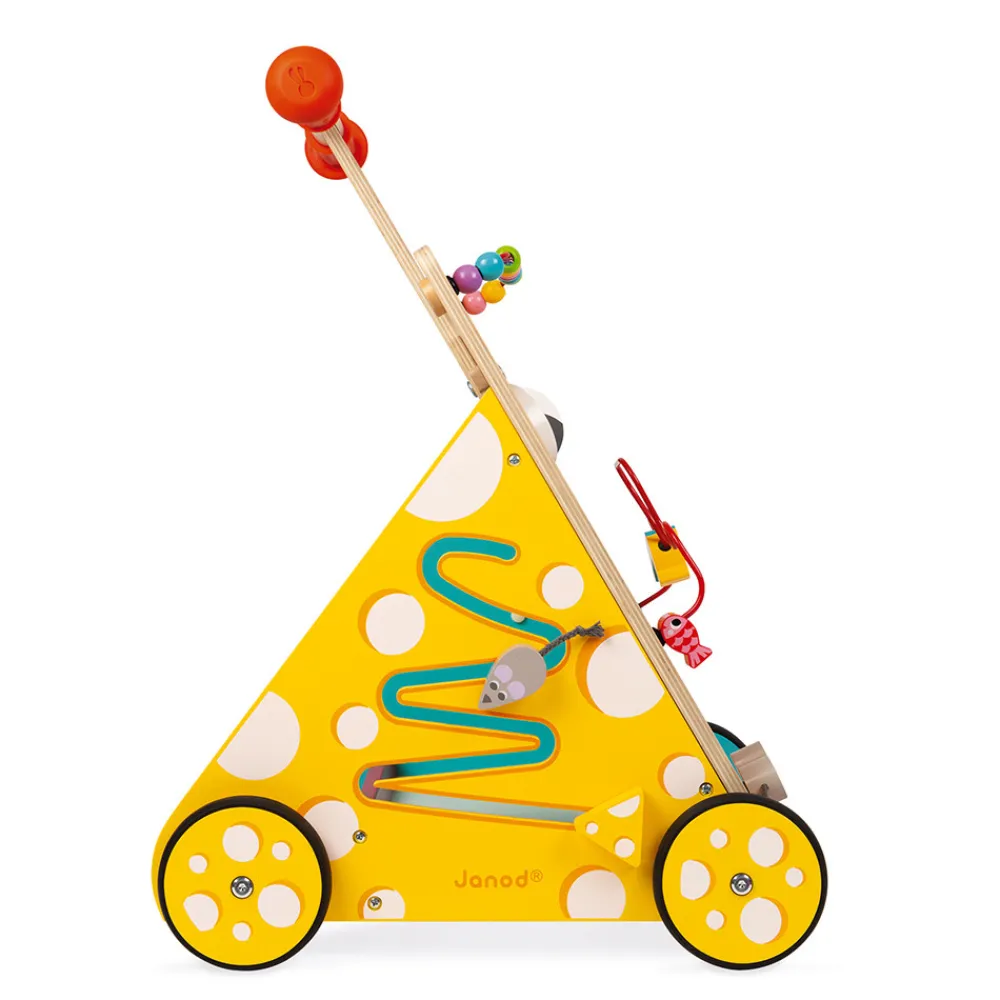 Janod Bouliers, Loopings & Panneaux D'Activités|Manipulation & Encastrement*Chariot Multi-Activités Chat (bois)