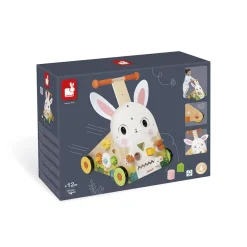 Janod Tracteurs & Animaux De La Ferme|Manipulation & Encastrement*Chariot Multi-Activités Lapin en bois