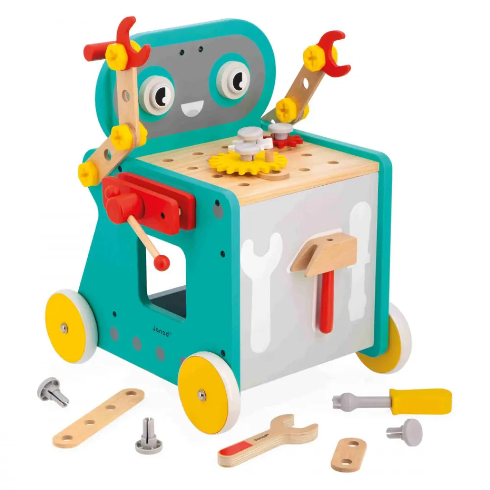 Janod Établis, Outils & Bricolage|Jouets À Bascule, Porteurs & Chariots*Chariot Robot Brico'Kids