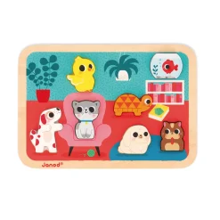 Janod Puzzles En Bois Premier Âge|Puzzles En Bois Premier Âge*Chunky Puzzle Animaux Familiers 7 pièces