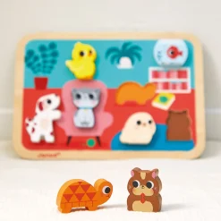 Janod Puzzles En Bois Premier Âge|Puzzles En Bois Premier Âge*Chunky Puzzle Animaux Familiers 7 pièces