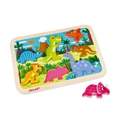 Janod Puzzles En Bois Premier Âge|Puzzles En Bois Premier Âge*Chunky Puzzle Dinosaures 7 pièces