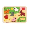 Janod Tracteurs & Animaux De La Ferme|Puzzles En Bois Premier Âge*Chunky Puzzle Ferme 7 pièces