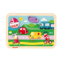 Janod Puzzles En Bois Premier Âge|Puzzles En Bois Premier Âge*Chunky Puzzle Véhicules 7 pièces
