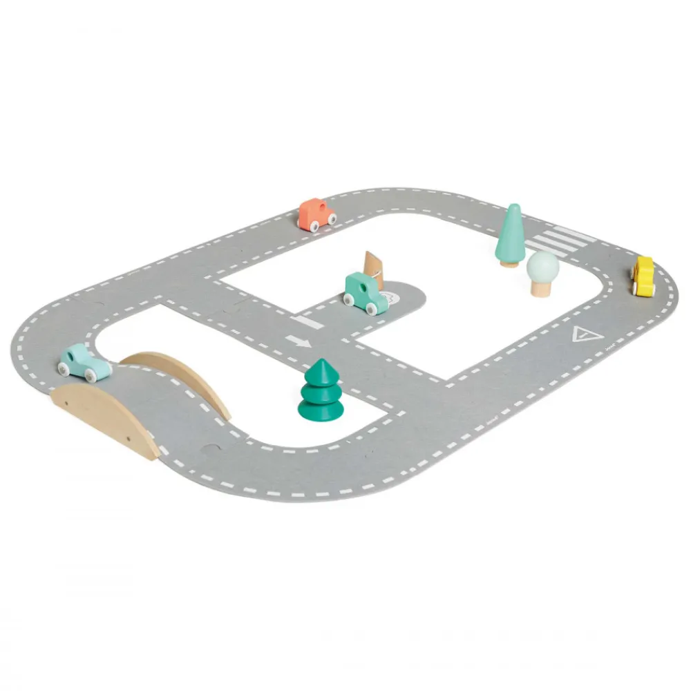 Janod Trains & Circuits|Véhicules, Garages & Voitures*Circuit en Feutrine Bolid