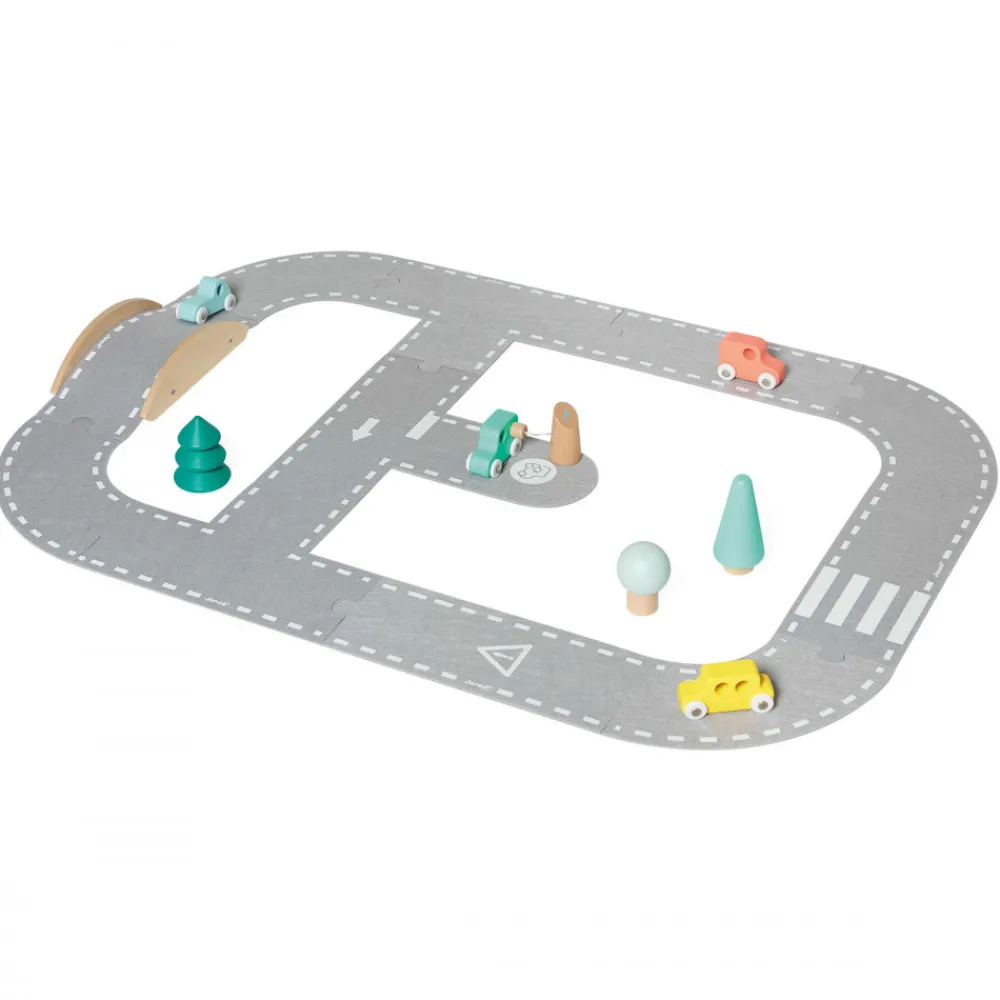 Janod Trains & Circuits|Véhicules, Garages & Voitures*Circuit en Feutrine Bolid