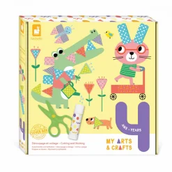 Janod Tampons & Papeterie*Coffret Créatif Découpage et Collage - 4 ans