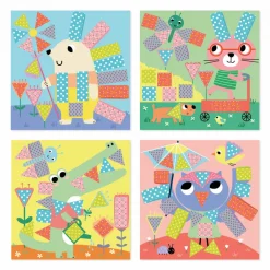 Janod Tampons & Papeterie*Coffret Créatif Découpage et Collage - 4 ans