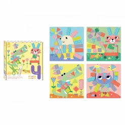 Janod Tampons & Papeterie*Coffret Créatif Découpage et Collage - 4 ans