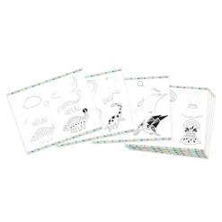Janod Peinture Par Numéro & Coloriage*Coffret Créatif Dessin 20 Modèles Dinos