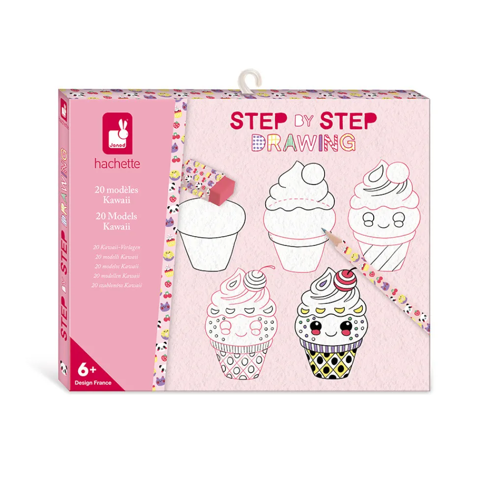 Janod Peinture Par Numéro & Coloriage*Coffret Créatif Dessin 20 Modèles Kawaii