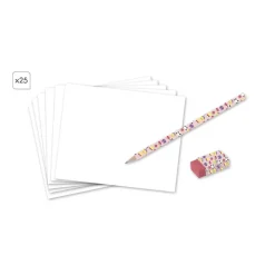 Janod Peinture Par Numéro & Coloriage*Coffret Créatif Dessin 20 Modèles Kawaii