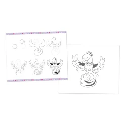 Janod Peinture Par Numéro & Coloriage*Coffret Créatif Dessin 20 Modèles Fantasy