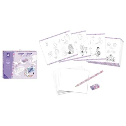 Janod Peinture Par Numéro & Coloriage*Coffret Créatif Dessin 20 Modèles Fantasy