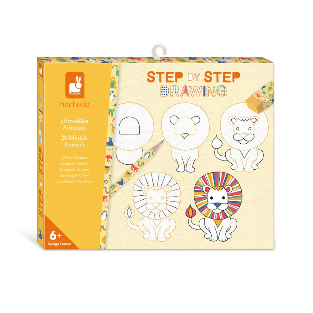 Janod Peinture Par Numéro & Coloriage*Coffret Créatif Dessin 20 Modèles Animaux