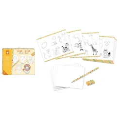 Janod Peinture Par Numéro & Coloriage*Coffret Créatif Dessin 20 Modèles Animaux