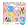 Janod Peinture Par Numéro & Coloriage*Coffret Créatif Dessin et Coloriage - 3 ans