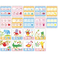 Janod Peinture Par Numéro & Coloriage*Coffret Créatif Dessin et Coloriage - 3 ans