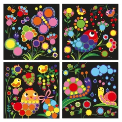 Janod Mosaïques & Gommettes*Coffret Créatif Gommettes Rondes - 3 ans