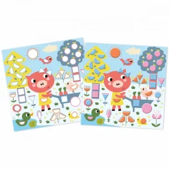 Janod Mosaïques & Gommettes*Coffret créatif Gommettes Géométriques - 3 ans