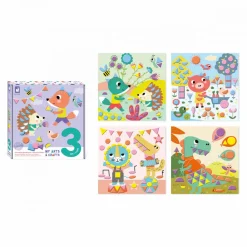Janod Mosaïques & Gommettes*Coffret créatif Gommettes Géométriques - 3 ans