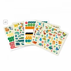 Janod Mosaïques & Gommettes*Coffret Créatif Gommettes et Décors Jungle - 5 ans
