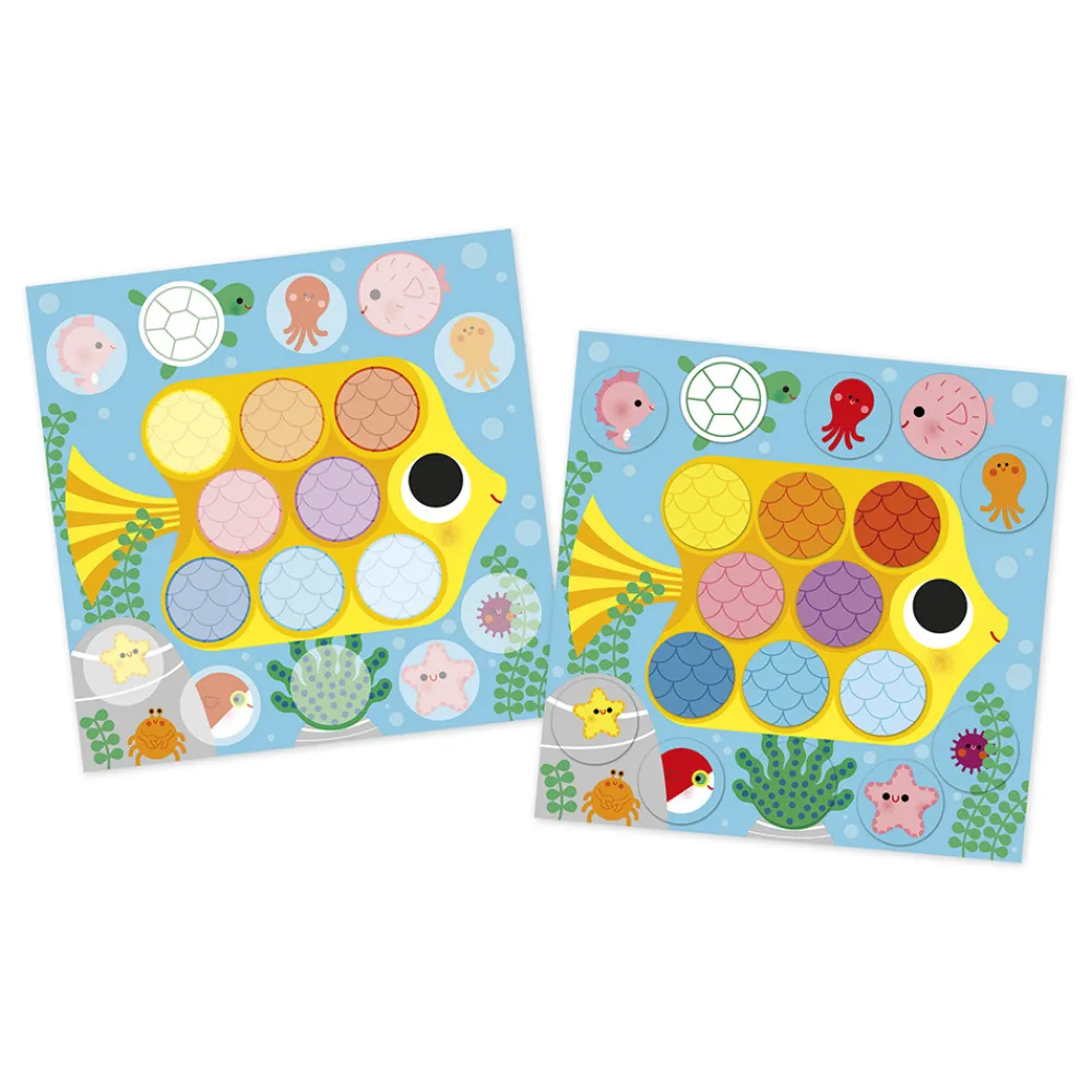 Janod Mosaïques & Gommettes*Coffret Créatif Gommettes Autour de l'étang - 2 ans