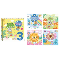Janod Sable, Paillettes, Dorure & Strass|Mosaïques & Gommettes*Coffret Créatif Gros Strass - 3 ans
