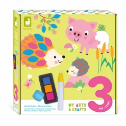Janod Peinture Par Numéro & Coloriage|Tampons & Papeterie*Coffret Créatif Multiactivités - 3 ans