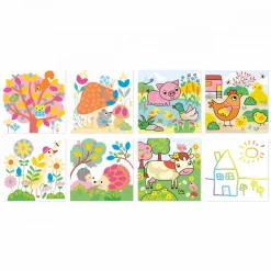 Janod Peinture Par Numéro & Coloriage|Tampons & Papeterie*Coffret Créatif Multiactivités - 3 ans