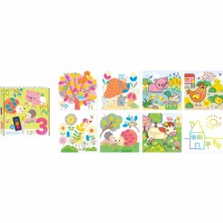 Janod Peinture Par Numéro & Coloriage|Tampons & Papeterie*Coffret Créatif Multiactivités - 3 ans