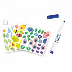 Janod Peinture Par Numéro & Coloriage|Mosaïques & Gommettes*Coffret Créatif Multiactivités - 4 ans