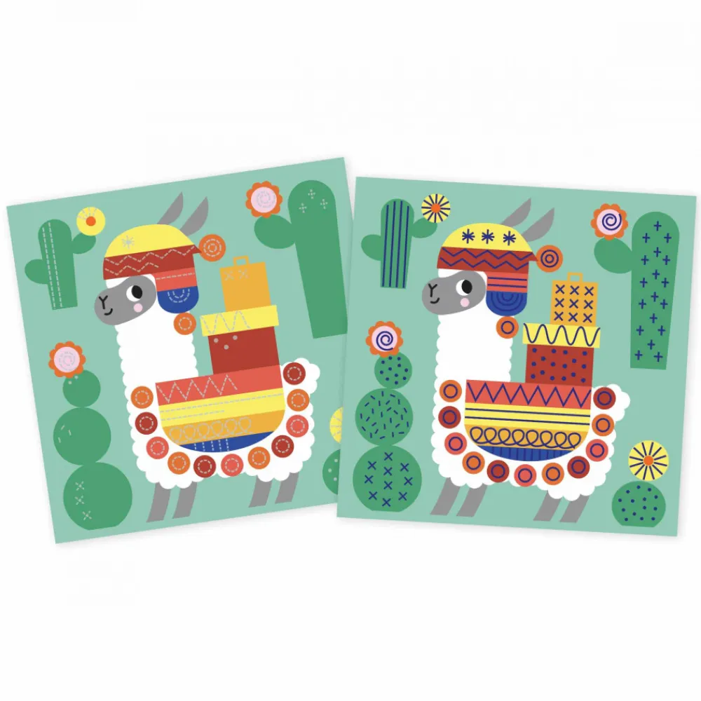 Janod Peinture Par Numéro & Coloriage|Mosaïques & Gommettes*Coffret Créatif Multiactivités - 4 ans