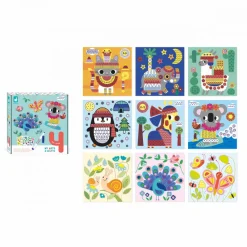 Janod Peinture Par Numéro & Coloriage|Mosaïques & Gommettes*Coffret Créatif Multiactivités - 4 ans