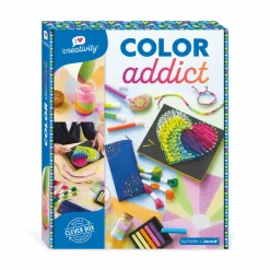 Janod Créations 3D|Sable, Paillettes, Dorure & Strass*Coffret Créatif Multiactivités Color Addict