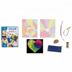 Janod Créations 3D|Sable, Paillettes, Dorure & Strass*Coffret Créatif Multiactivités Color Addict