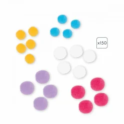 Janod Mosaïques & Gommettes|Tampons & Papeterie*Coffret Créatif Pompons - 3 ans