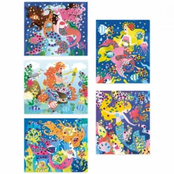 Janod Sable, Paillettes, Dorure & Strass|Collection "Les Ateliers Du Calme"*Coffret Créatif Sequins à Coller Sirènes