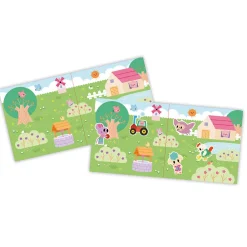 Janod Mosaïques & Gommettes*Coffret Créatif Stickers Epais Repositionnables - 2 ans