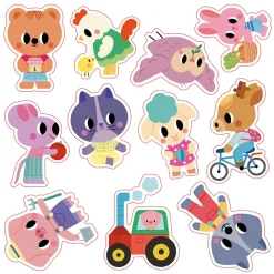 Janod Mosaïques & Gommettes*Coffret Créatif Stickers Epais Repositionnables - 2 ans