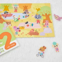 Janod Mosaïques & Gommettes*Coffret Créatif Stickers Epais Repositionnables - 2 ans