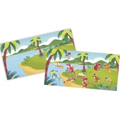 Janod Mosaïques & Gommettes*Coffret Créatif Stickers Epais Repositionnables Dinos - 2 ans