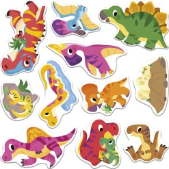 Janod Mosaïques & Gommettes*Coffret Créatif Stickers Epais Repositionnables Dinos - 2 ans