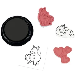 Janod Tampons & Papeterie*Coffret de 15 Tampons Unicorn Stampinoo